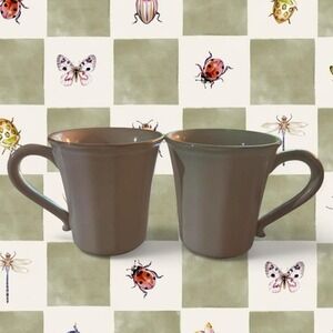 Charlotte White by POTTERY BARN CHINA pair of mugs